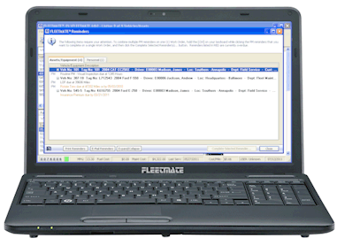  FLEETMATE Reminders Window 